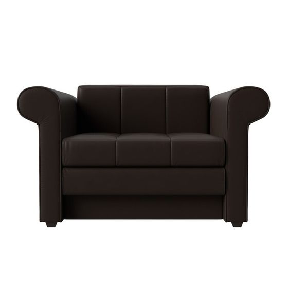 Кресло-кровать «Берли», механизм еврософа, экокожа, цвет коричневый