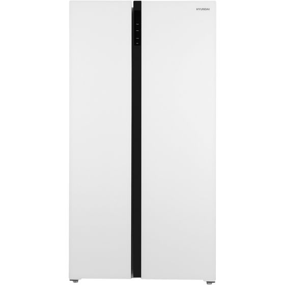Холодильник Hyundai CS5003F белое стекло (двухкамерный)(Side-by-Side)
