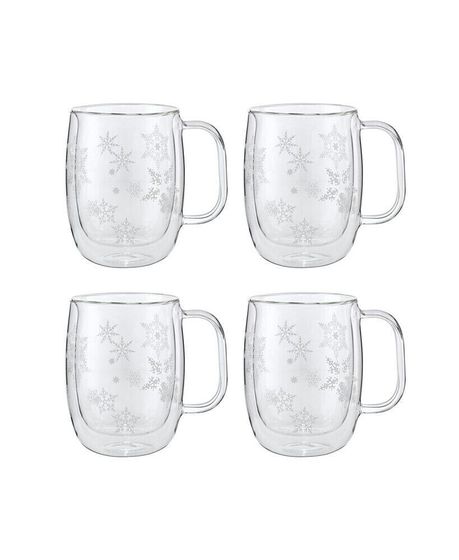 Zwilling Sorrento Coffee Glass Mugs, Holiday Set of 4