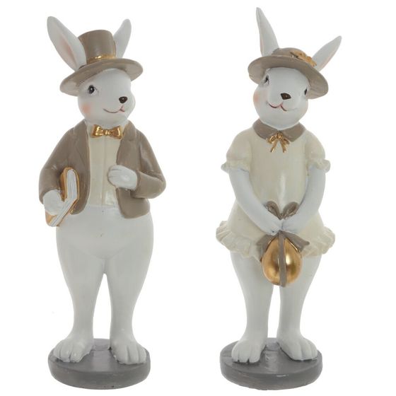 Фигурка декоративная "Зайка", L5 W5 H15 см, 2в.