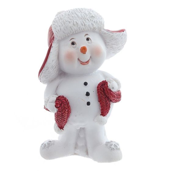 Фигурка декоративная "Снеговик", L3,5 W2,5 H5 см, 4в.