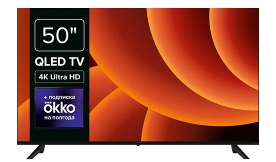 Телевизор QLED 50&quot; Rombica QL50 50MT-UDG54G черный (SMART TV)