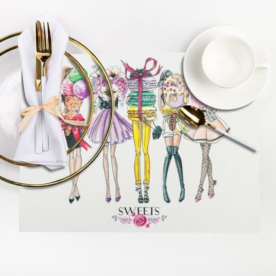 Салфетка на стол &quot;Girls sweets&quot; 29*40 см