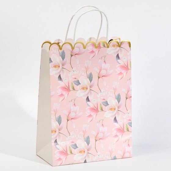 !Пакет подарочный 2 штуки крафтовый «Be happy», 23 × 30 × 12 см