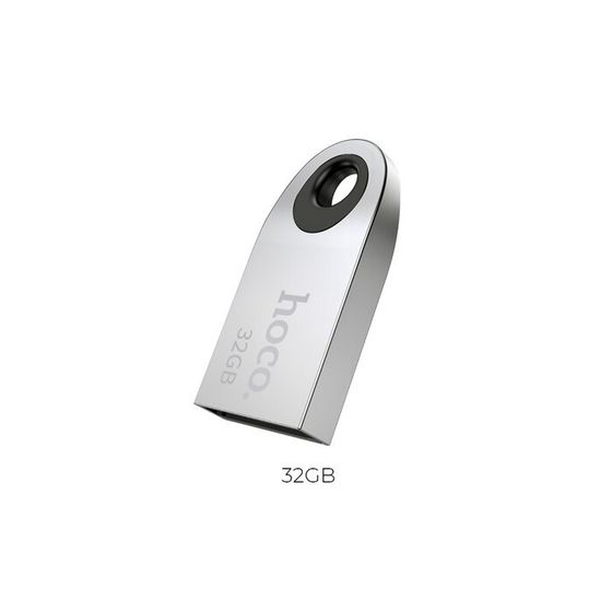 Флешка Hoco UD9 Insightful, 32 Гб, USB2.0, чт до 25 Мб/с, зап до 10 Мб/с, металл, серая