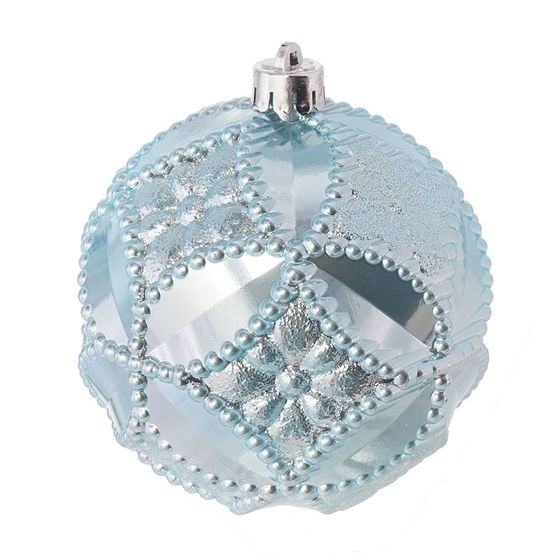 Набор из 2шт Украшение новогоднее Шар &quot;Готический орнамент&quot;, D10 см, L20 W10 H10 см