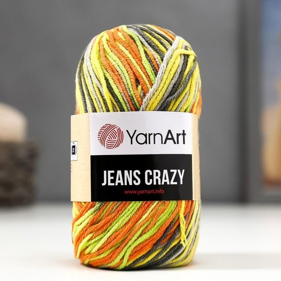 Пряжа &quot;Jeans crazy&quot; 55% хлопок, 45% акрил 160м/50гр (7201  принт)