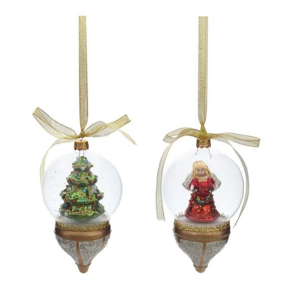 Украшение новогоднее &quot;Ангел/Ёлочка&quot;, D 9 см, L9 W9 H17 см, 2в.