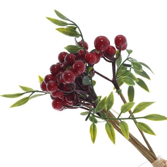 Ветки искусственные "Букет Рябины", L6 W6 H25 см