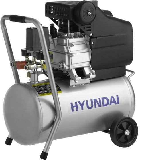 Компрессор масляный поршневой Hyundai HYC 23224LMS 130л/мин 8Бар 1500Вт серебристый/черный