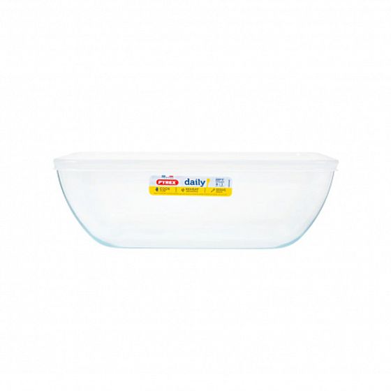 Блюдо Pyrex Daily с крышкой 25x20x7.5см 2.25л прямоугольное