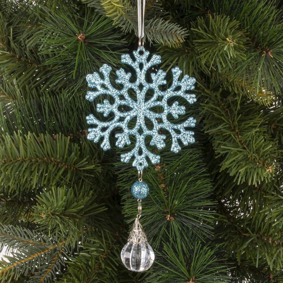 Украшение новогоднее &quot;Снежинка&quot;, L6,5 W2 H15 см