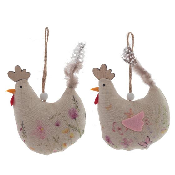 Набор из 2-х изделий декоративных подвесных "Курочка" (9*3*11,5), L15 W4 H12 см