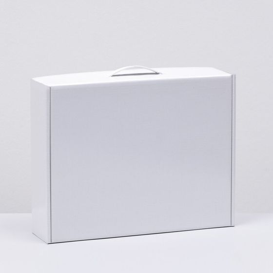 Коробка самосборная, белая, ламинированная, 25 х 32 х 8,5 см