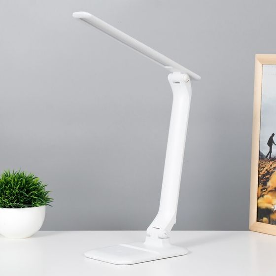 Настольная лампа «Вилман» LED 5 Вт АКБ USB белый 28.8×31.5 см RISALUX