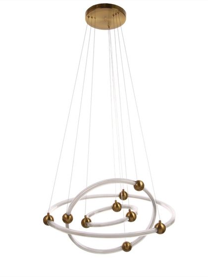 Люстра Zelda 98Вт LED 4000-6000К серебро 30+50+70х100см