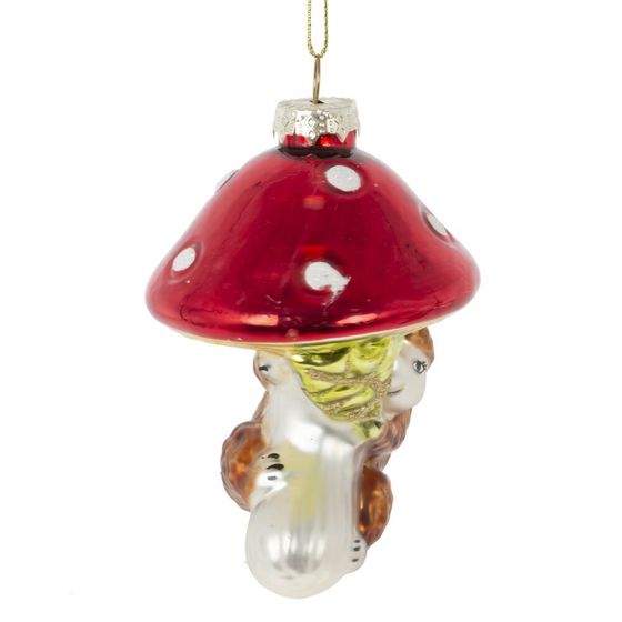 Украшение новогоднее "Гриб и ёж", L6,5 W6 H11 см