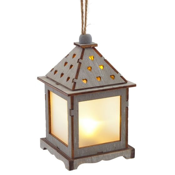 Украшение новогоднее &quot;Домик&quot; с подсветкой, L7,5 W7,5 H14 см, 3в.