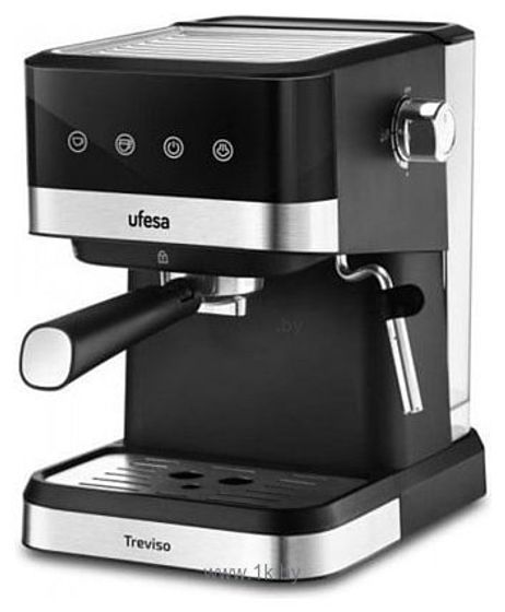 Кофеварка рожковая Ufesa TREVISO (71705670) 1050Вт черный/нержавеющая сталь