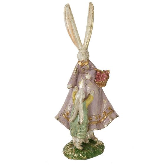 Фигурка декоративная &quot;Зайчиха с зайчонком&quot;, L11,5 W9 H24,5 см