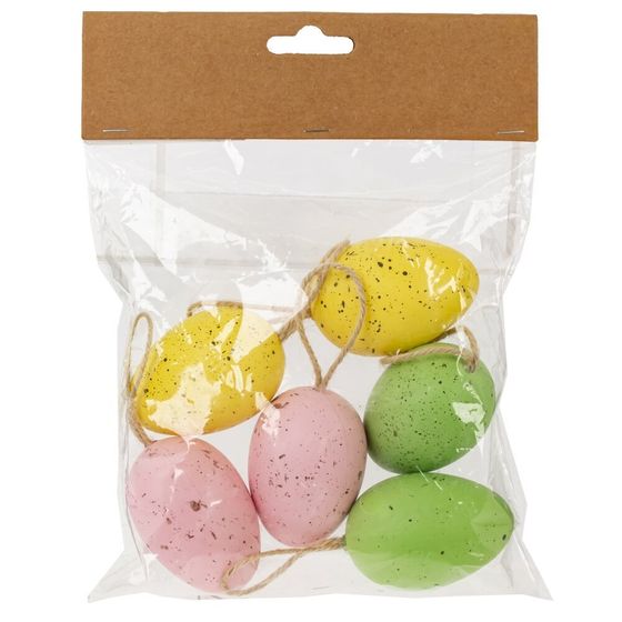 Набор из 6-ти изделий декоративных подвесных &quot;Яйцо&quot; (3,5*5,5), L16 W4 H22 см