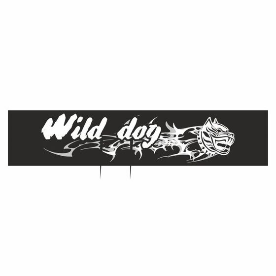 Полоса на лобовое стекло &quot;Wild dog&quot;, черная, 1220 х 270 мм