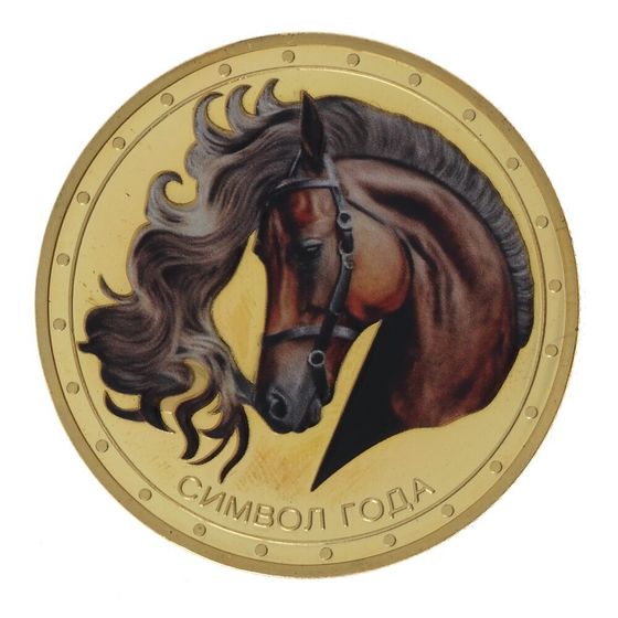 Изделие декоративное &quot;Монета Лошадь&quot;, L4,5 W4,5 H0,5 см