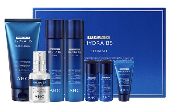 AHC B5 Hyaluronic Acid Skincare Sets Moisturizing Repairing Hydrating Exfoliating Seven-Piece Set