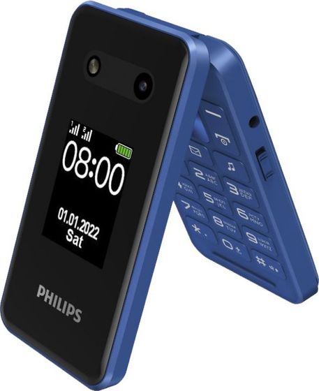 Мобильный телефон Philips E2602 Xenium синий раскладной 2Sim 2.8&quot; 240x320 Nucleus 0.3Mpix GSM900/1800 FM microSD max32Gb