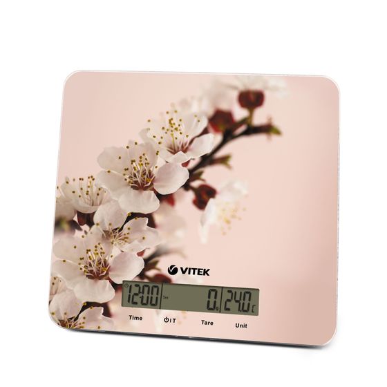 Весы кухонные Vitek VT-2417 макс:10кг цветы