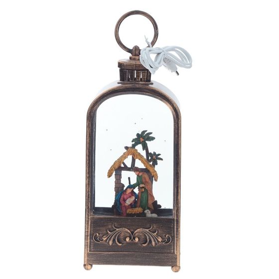 Изделие декоративное &quot;Фонарь&quot; (подсветка, музыка, вьюга, 3хААА, не прилаг.), L10 W6 H27 см