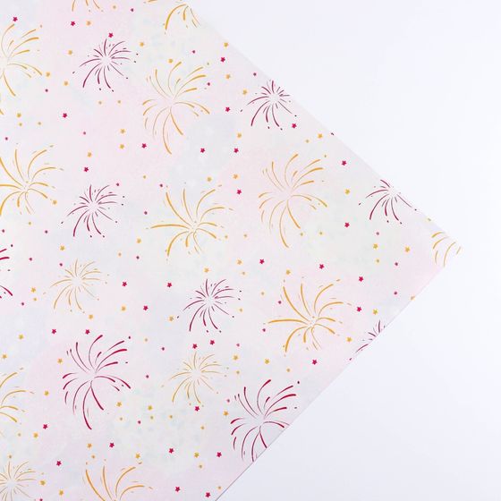 !09 Бумага двухсторонняя 2 листа крафтовая «День рождения», 70 × 100 см.