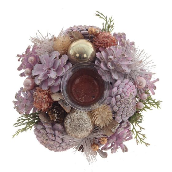 Подсвечник &quot;Новогодняя композиция&quot;, L18 W18 H9 см