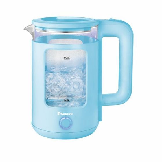 Чайник электрический Sakura SA-2737BL 1.5л 1500-1800Вт голубой