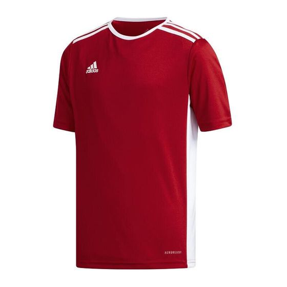 Мужская спортивная футболка красная с логотипом T-Shirt adidas Entrada 18 Jr CF1050