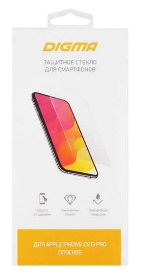 Защитное стекло для экрана Digma 2.5D для Apple iPhone 13 Pro Max/14 Pro Max 2.5D 1шт. (DGG2AP13PM)