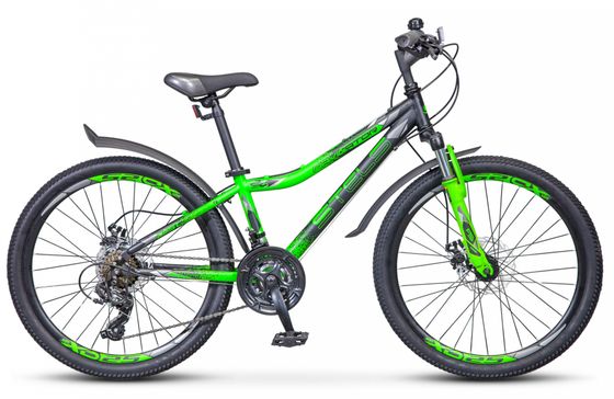 Велосипед Stels Navigator 410 MD 24&quot; 21-sp V010 рама 12&quot; черный/зеленый (LU091556/LU082934)
