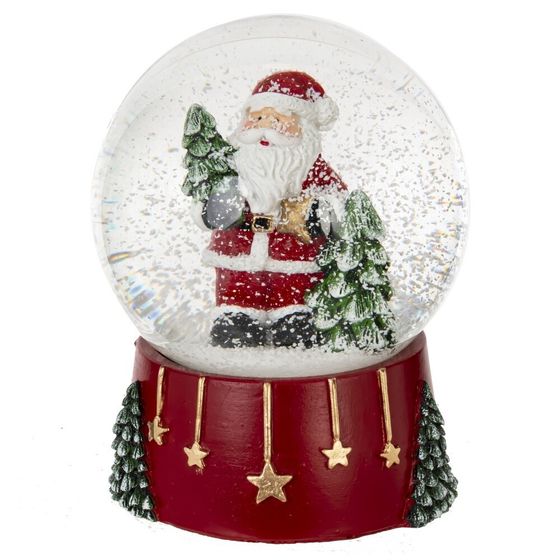 Фигурка декоративная &quot;Дед Мороз/Снеговик/Медвежонок&quot; в стекл шаре, L9 W8 H10 см, 3в.
