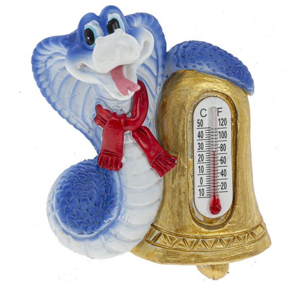 Магнит с термометром &quot;Змея&quot;, L4,5 W3 H7,5 см, 6в.