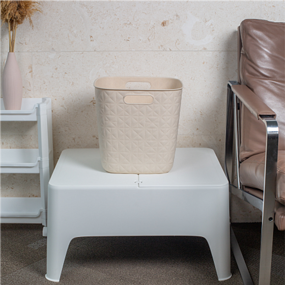 Корзина квадратная SOFTEX Q кремовая 15л