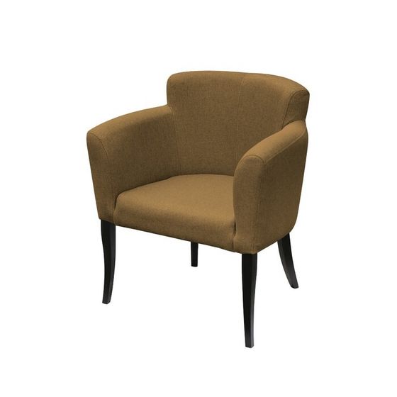 Кресло «Неаполь», ткань велюр, опоры массив венге, цвет yellow