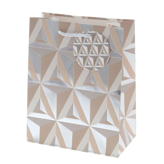 Пакет подарочный (бумага 210г/м2, блок микс 12шт), L18 W10 H23 см, 4в.