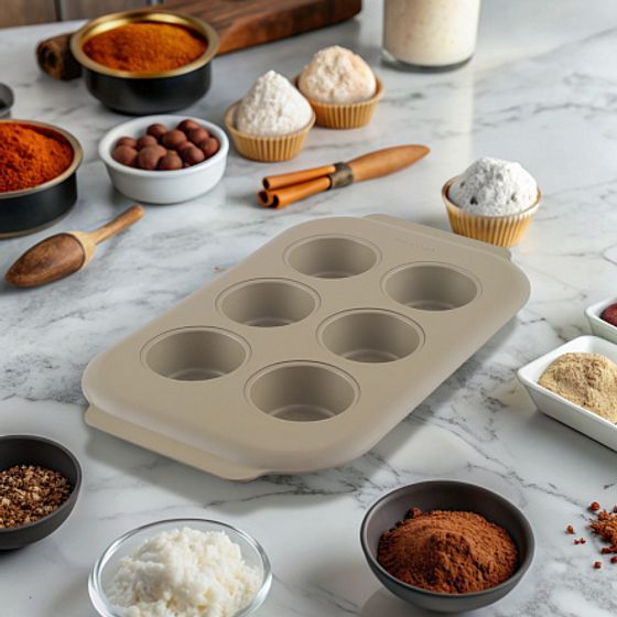 Форма для выпечки NOVEL 6 маффинов 36x21x3см