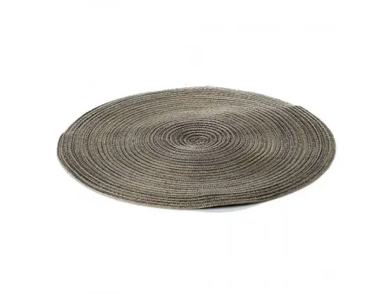 !09 Мат на стол MEADOW "Полоска" 38 см. цвет серый