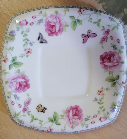 !09 Блюдце (набор 3 штуки) "Цветение" 11 см. фарфор без подарочной упаковки