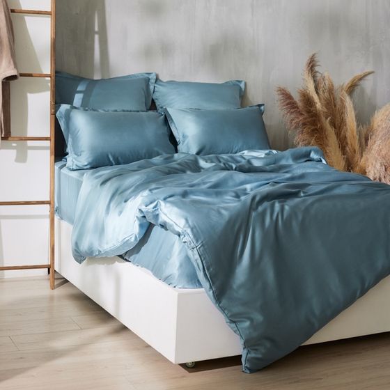 Простыня SL Home Tencel 235*280 см , цв. серо-голубой