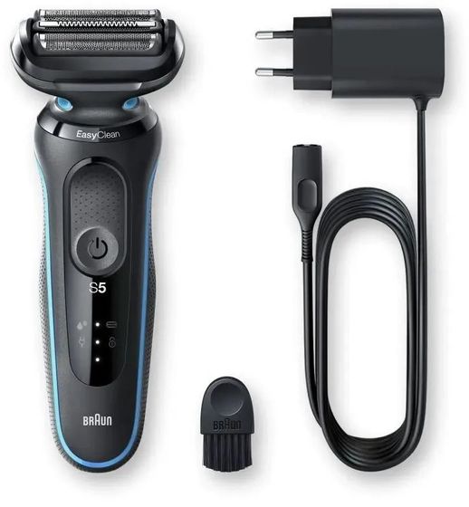 Бритва сетчатая Braun Series 5 50-M1000s аккум. черный/бирюзовый
