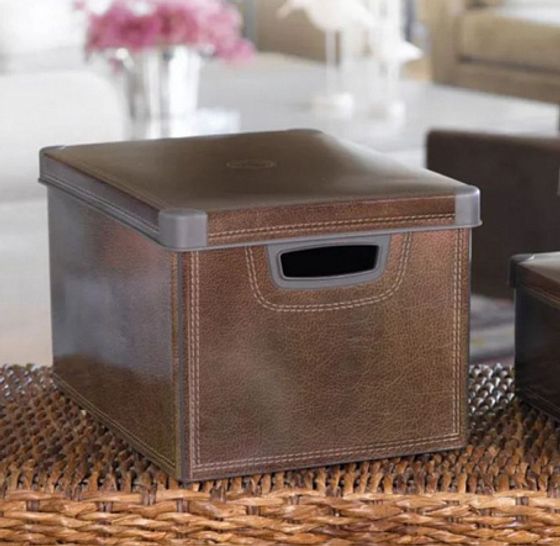 Короб (ящик) для хранения СТОКГОЛЬМ 22л LEATHER