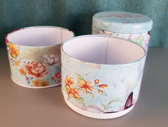 !09 Банка для хранения "Цветы" 3 в 1 H- 28 см.