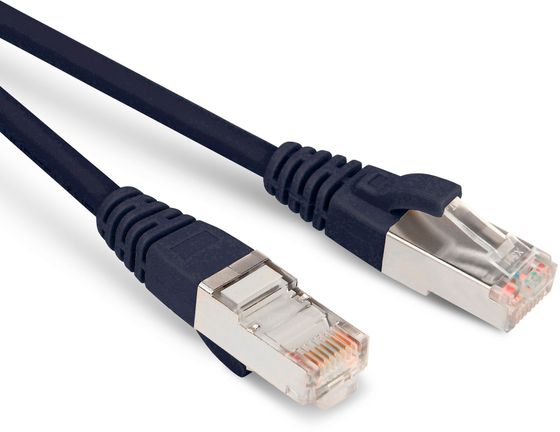 Патч-корд Hyperline PC-LPM-STP-RJ45-RJ45-C5e-0.5M-LSZH-BK F/UTP общий экран RJ-45&amp;lt;&amp;gt;RJ-45 кат.5E 0.5м черный L